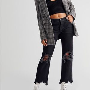 Free people Maggie Mid-Rise Straight-Leg Jeans